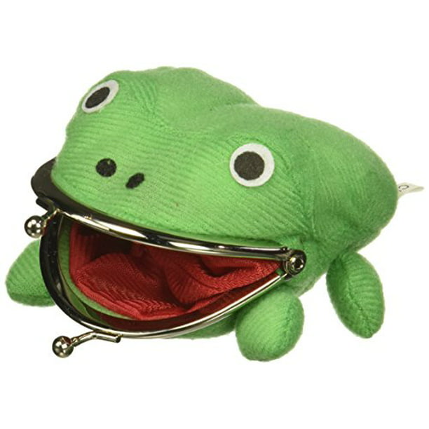 Frog Coin Wallet Green Anime Plush Frog Coin Purse with Ninja Necklace Anime Cosplay Frog Coin Pouch 